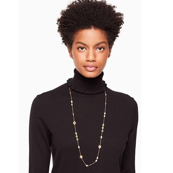 KATE SPADE • Turquoise Spot The Spade Necklace - Picture 4 of 6